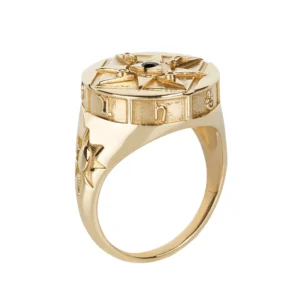 Kyoti The Alchemy Signet Gold Ring