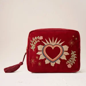 Es Heart Red Cosmetic Bag